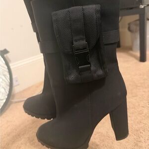 Shoe Dazzle Tactical Utility Boots with Mesh Pocket